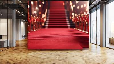 Red carpet.3d generative, soft defocused background Wall mural