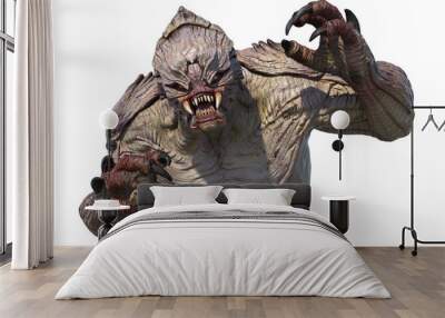 Alien Monster Attacking Wall mural