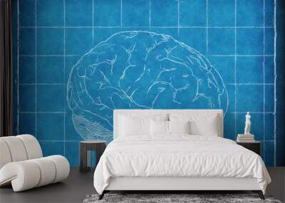 blueprint of human consiousness Wall mural