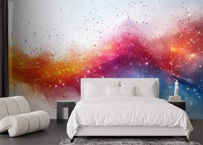 Abstract Galaxy with Warm and Cool Colors Wall mural