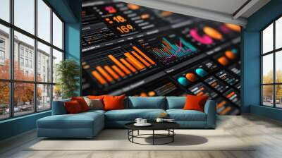 Data Analysis Dashboard Wall mural