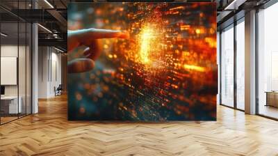 Digital Touch Wall mural