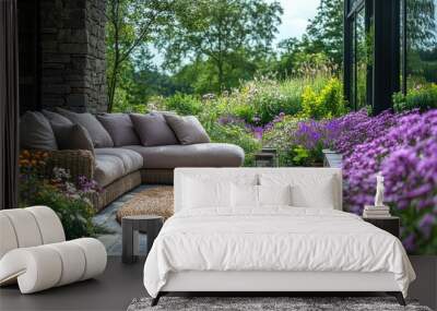 Serene Garden Oasis Wall mural