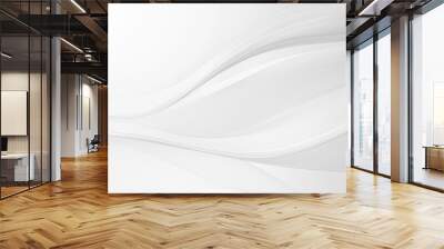 Minimalistic abstract design featuring soft white flowing lines and curves on a clean background, providing ample copy space for text or graphic overlays, ideal for business or modern digital communic Wall mural