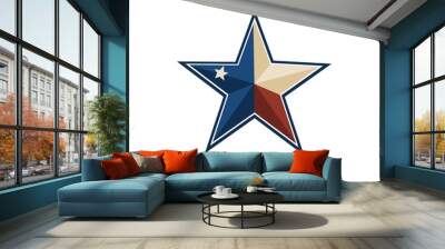 illustration vector of texas star design perfect for print,etc. Wall mural