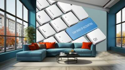 Cash basis of accounting written on the keyboard button Wall mural