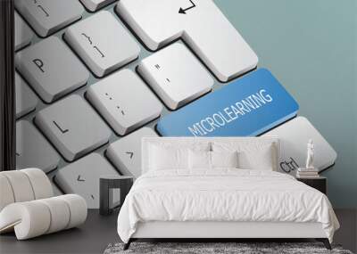 Microlearning written on the keyboard button Wall mural