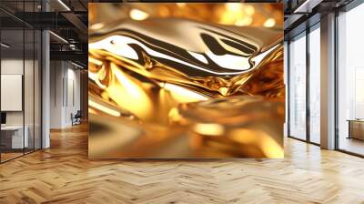 abstract and shiny golden texture wallpaper design Wall mural