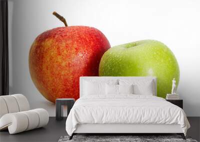 Beautiful fresh apples isolated Wall mural