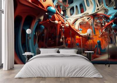 3D abstract art background wallpaper Wall mural