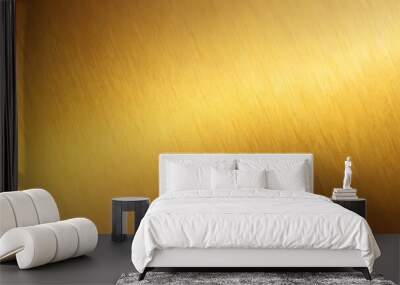 Abstract metallic gold background with a brushed texture for elegant designs Wall mural