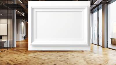 Blank photo frame on white background Wall mural