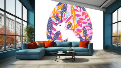 Cute hand drawn easter egg Wall mural