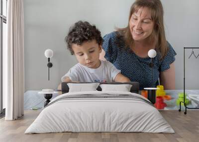 Kid creating something  Wall mural