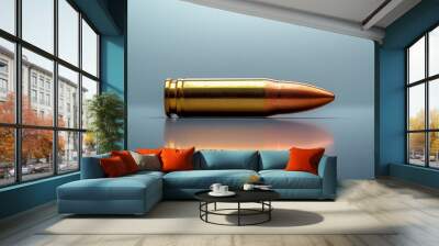 One bullet on grey background Wall mural