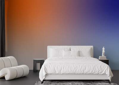 Dark orange and blue gradient background  Wall mural