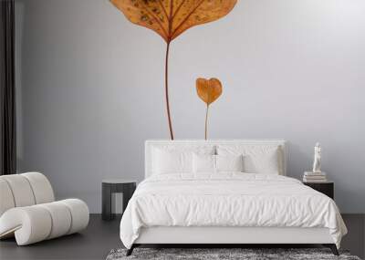 Still life with natural leaves in natural light.  Wall mural