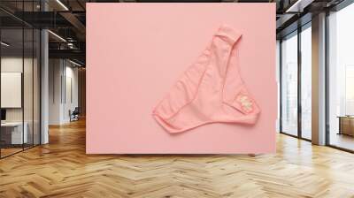 Dirty women's panties, vaginal discharge is a female disease. Wall mural