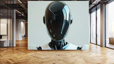 Modern robot without a face on a white background Wall mural