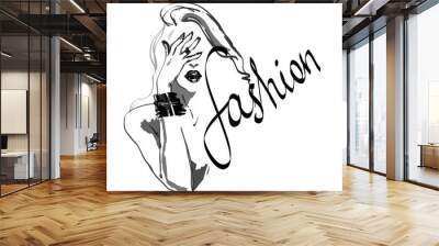 fashion girl Wall mural