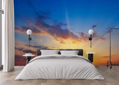 beautiful sunrise and cloudy sky Wall mural