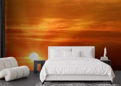 beautiful sunset over the horizon Wall mural