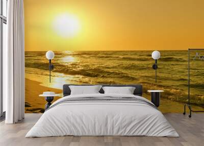 lovely sunrise over the sea Wall mural