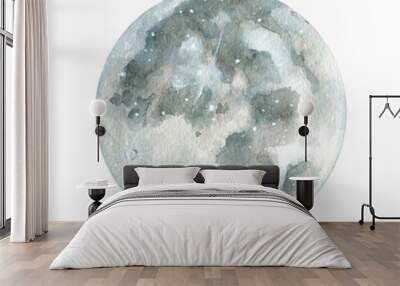 Watercolor magic astrology moon Wall mural