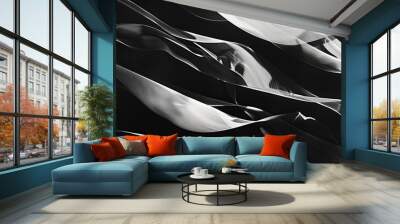 Black and white graphic background Wall mural