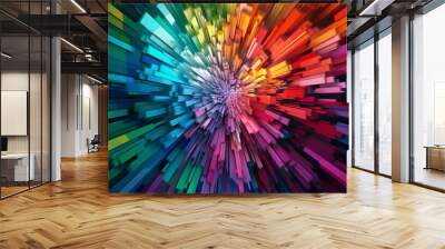 Colorful graphic background Wall mural