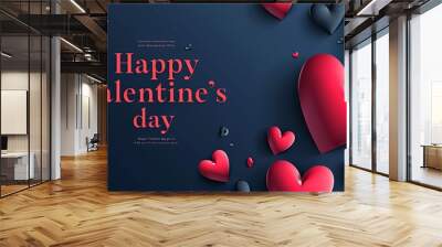 valentine day card Wall mural