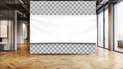 White mock up textile banner, isolated. Wall mural