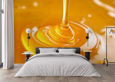 Flowing honey background Wall mural