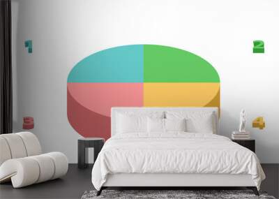 Pie graph vector design. Empty infographic vector template Wall mural