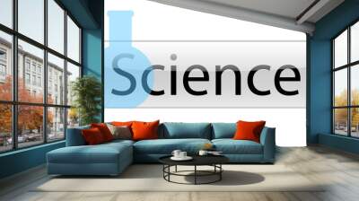 Science word vector design. Science word isolated Wall mural