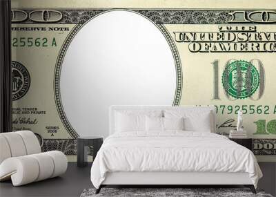 100 dollar banqnone with empty area Wall mural