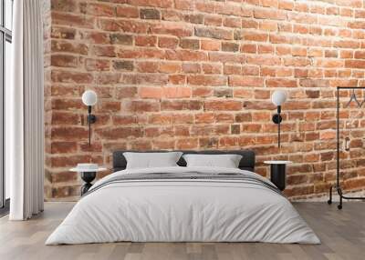 Brick wall interior design. Cozy atmosphere Wall mural