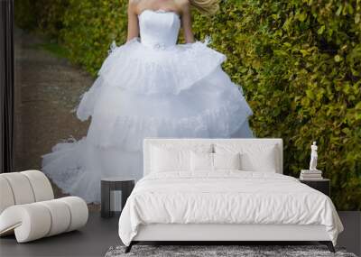 Bride in wedding dress Wall mural