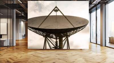 Large radio telescope, parabolic antenna Wall mural