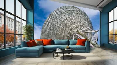 Large radio telescope, parabolic antenna Wall mural