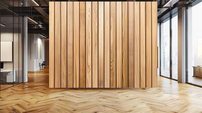 Seamless light oak wood panels, perfect for clean design backgrounds AI Generative. Wall mural