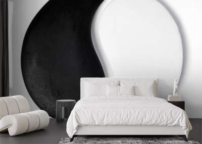 Yin-Yang symbol of stone texture, the sign of the two elements i Wall mural