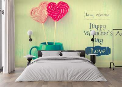 lollipop for Valentines Day Wall mural