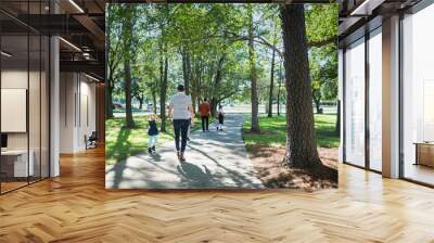 walking in the park Wall mural