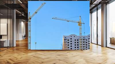 cranes and building construction Wall mural