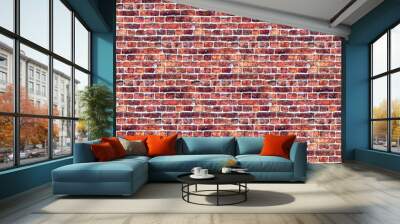 Seamless abstract brick background, place for text. Wall mural