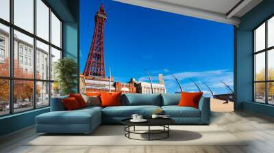 blackpool tower tourists Wall mural