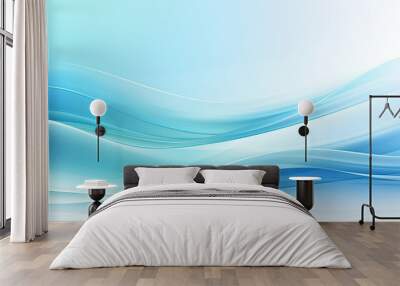 abstract blue wave background Wall mural