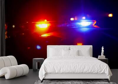 police lights Wall mural