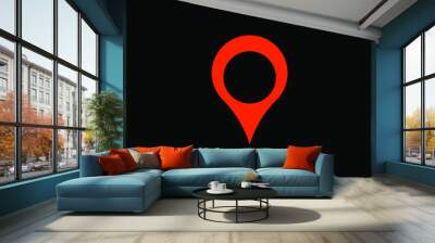 abstract logo placemark or location pointer on the map Wall mural